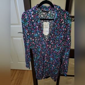 ZARA SHORT SATIN EFFECT DRESS